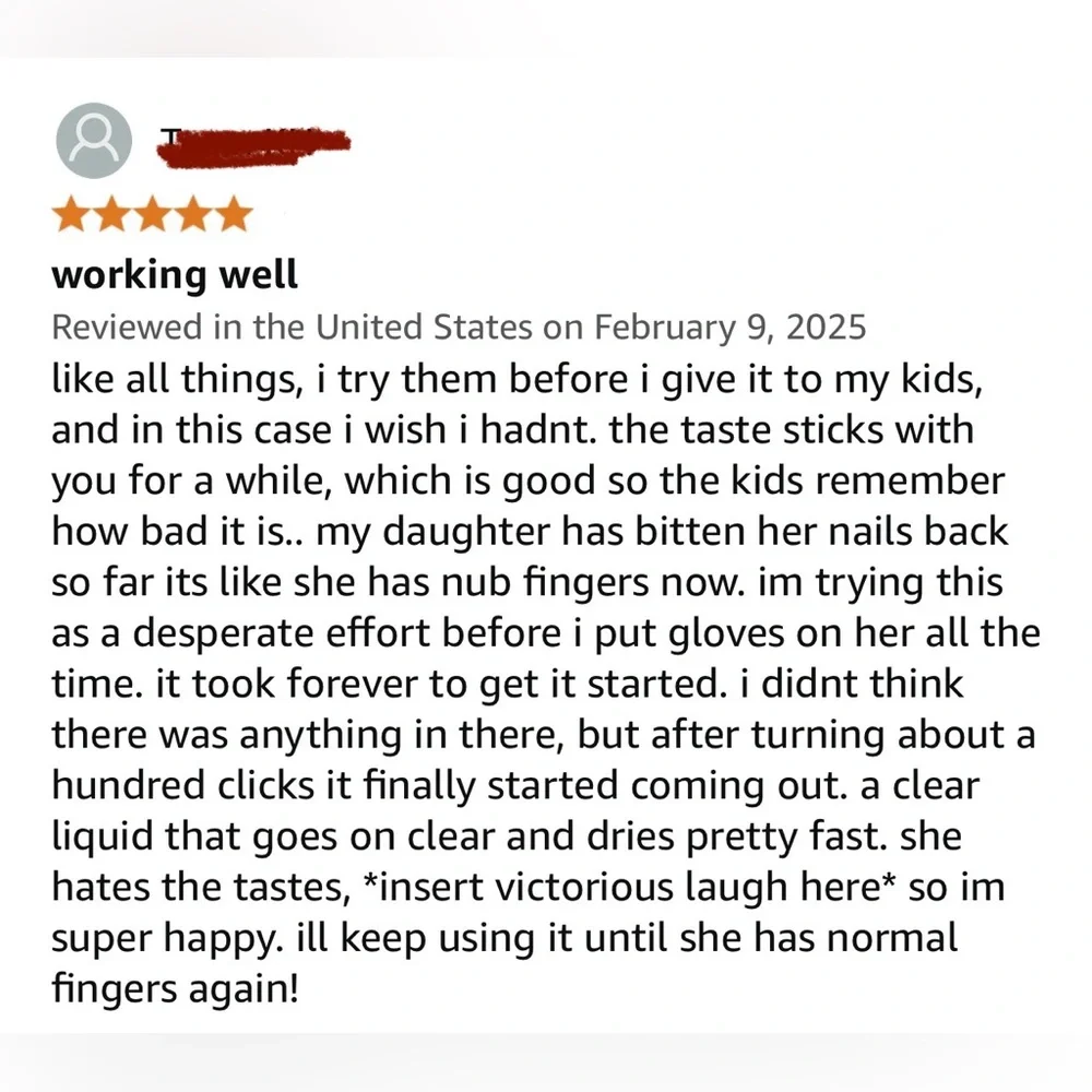 NIB! Kids Nail Biting & Thumb Sucking Solution
